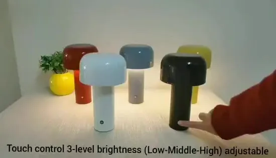 Veilleuse de table en silicone, vente en gros, avec lampe LED champignon rechargeable par USB