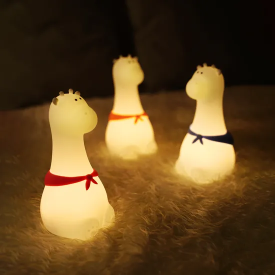 Veilleuse mignonne en silicone Squishy Bunny avec motif girafe CE